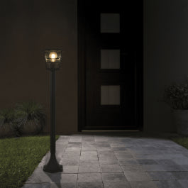 BLACK ALUMINUM PALAMA STREETLIGHT H92.5CM E27=60W IP44