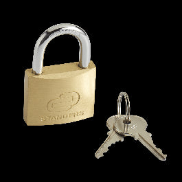 INDOOR/OUTDOOR PADLOCK SHORT ARC 40MM. BRASS