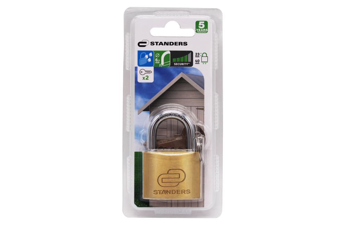 Bricocenter INDOOR/OUTDOOR PADLOCK SHORT ARC 40MM. BRASS