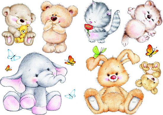 STICKER ANIMALS 47.5X70 CM