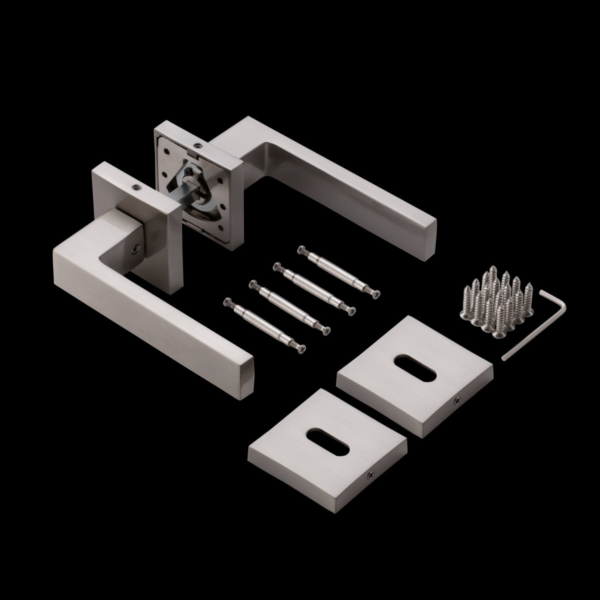 ABBY HANDLE WITH ROSETTE AND INSPIRE SPOUT IN BRUSHED ALUMINUM