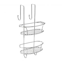 SHOWER ACCESSORY SPIDER OVAL HOOK 2 SHELVES CHROME