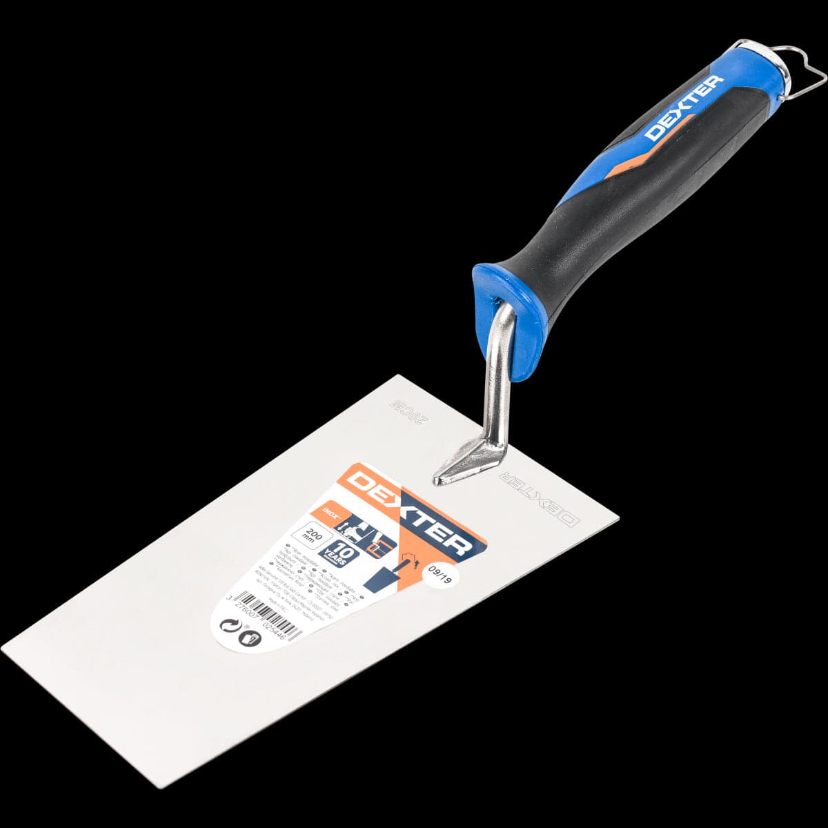 Bricocenter DEXTER STAINLESS STEEL TROWEL SQUARE TIP 200 MM BIMATERIAL