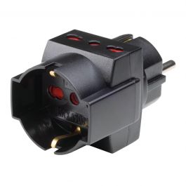 SCHUKO PLUG ADAPTER 3 PLACES 1 PRESAU