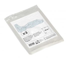 3 SUPER LIGHT PLASTIC PROTECTION SHEETS 5 MICRONS 4X5 METRES