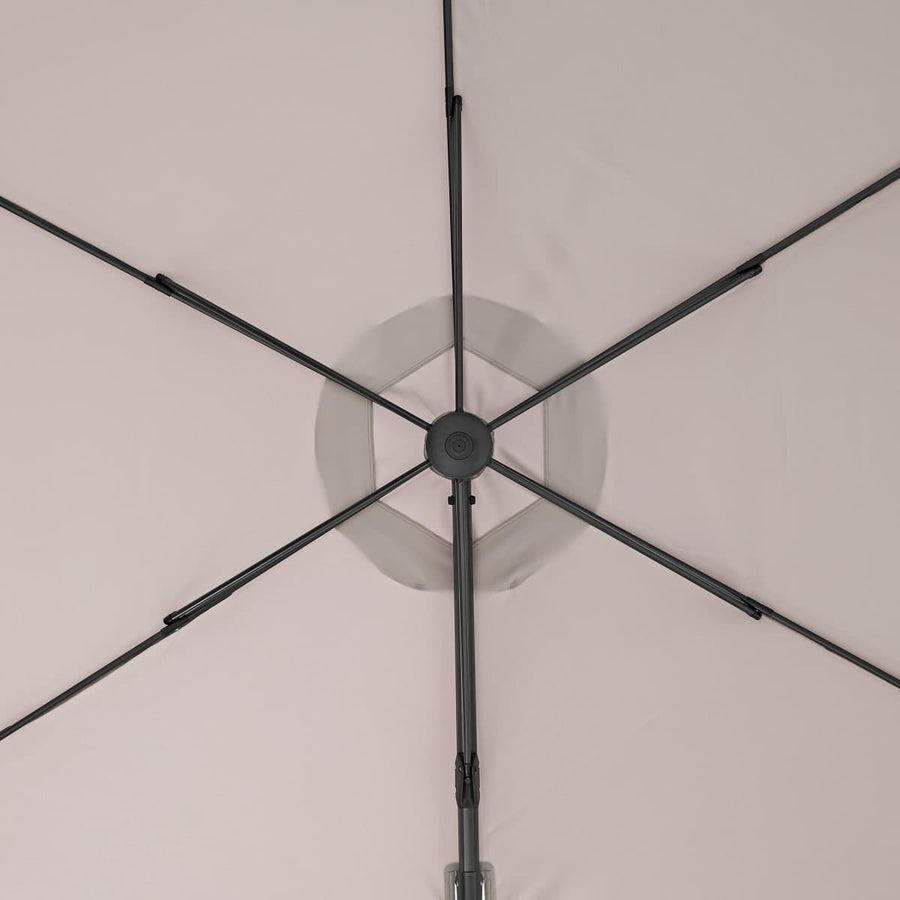 Bricocenter AVEA NATERIAL - Steel and aluminum umbrella with gray polyester tarpaulin D 2.9 M