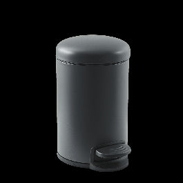METAL DUSTBIN GREY SILVER 3LT WITH PEDAL