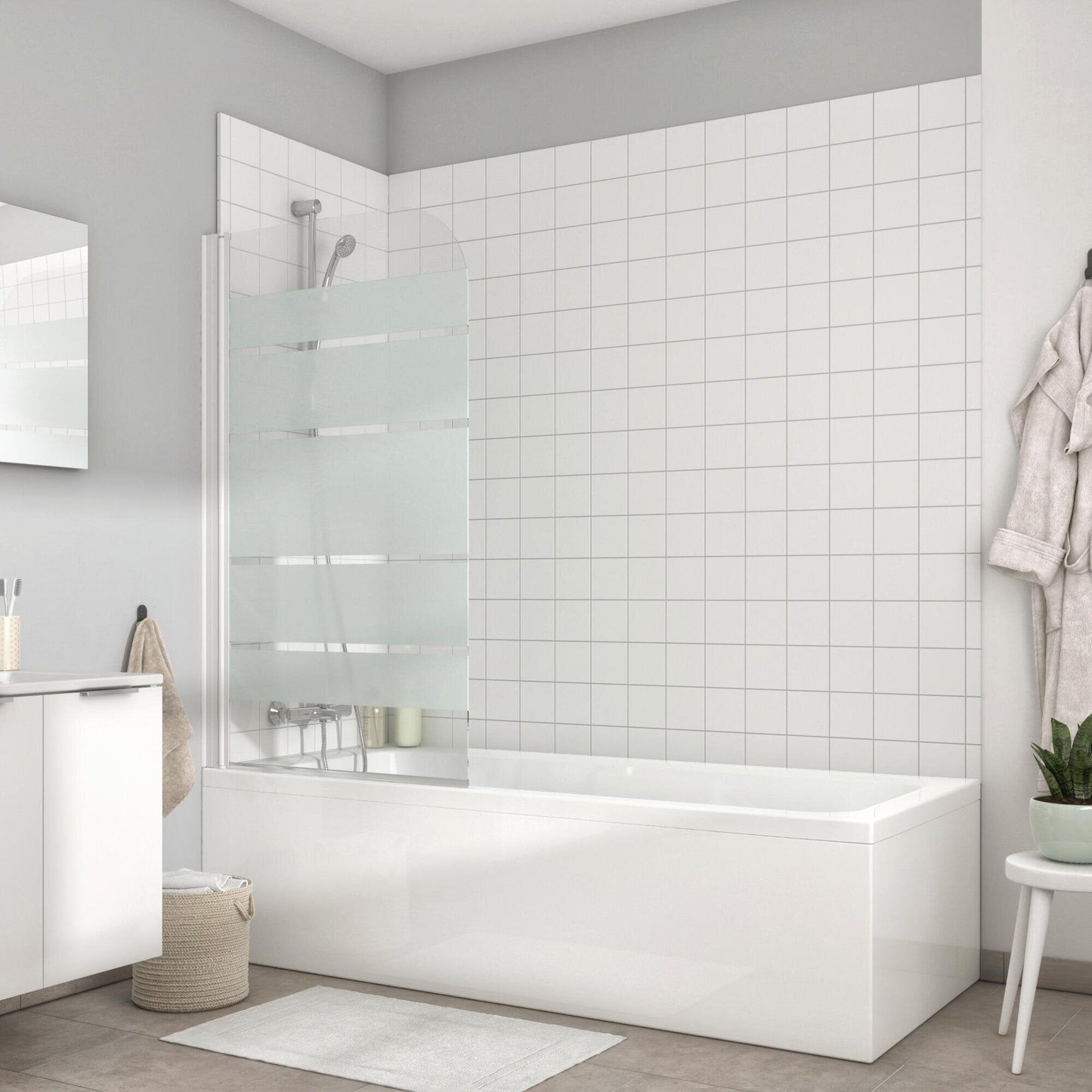 PARETE VASCA NEREA 130X76CM CRISTALLO BI