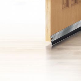 UNDER DOOR WITH ALUMINIUM BRUSH 1MT SILVER AXTON