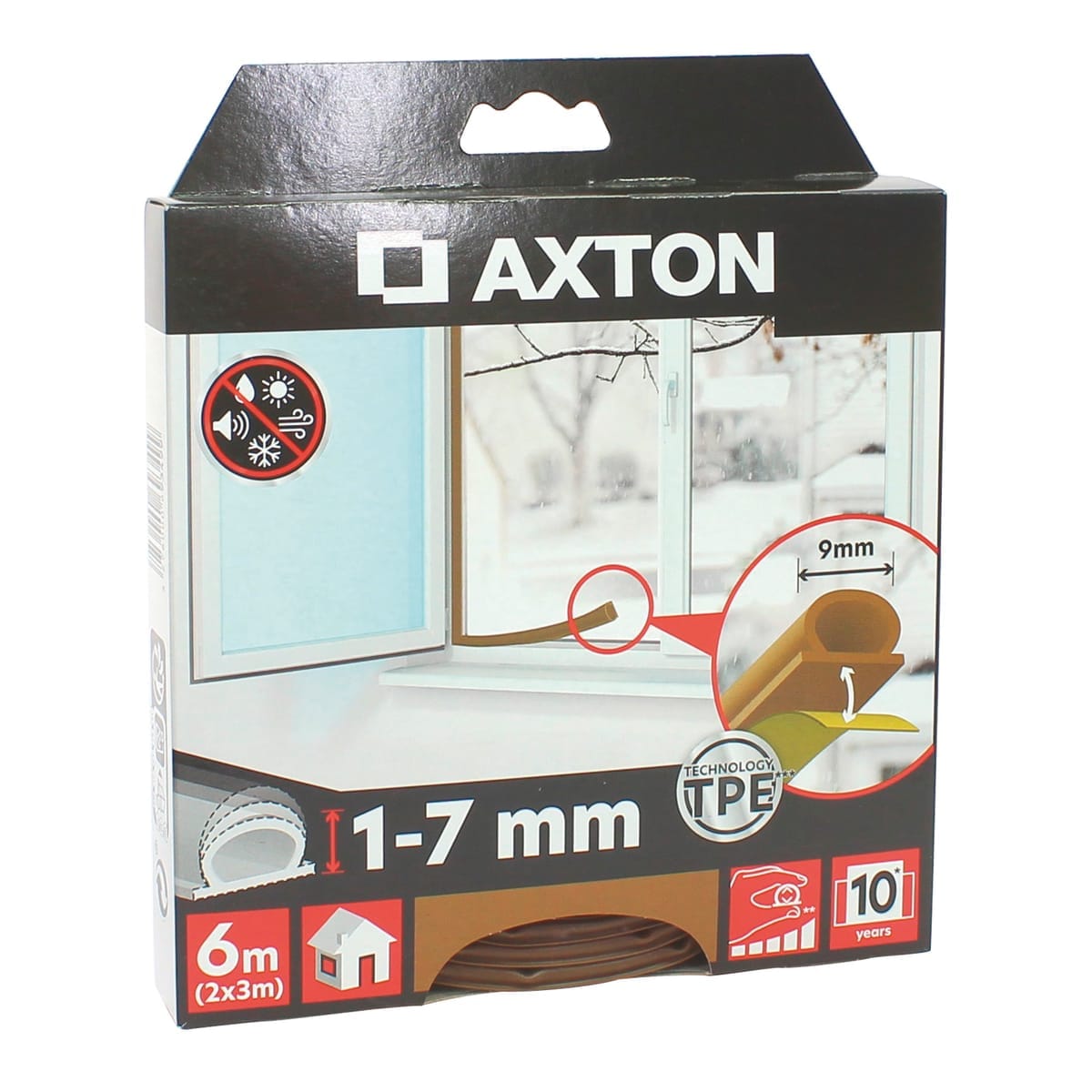 Bricocenter SUPERIOR DOOR/WINDOW GASKET 6MT BROWN AXTON