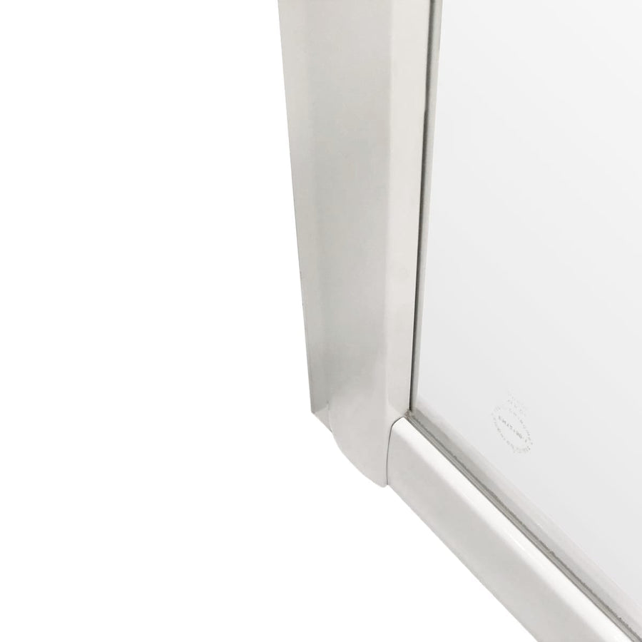 Bricocenter BOX DOCCIA SEMICIRCOLARE ESSENTIAL SENSEA L 80 X80 H 185 CM VETRO SERIGRAFATO 4 MM BIANCO
