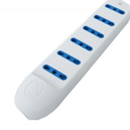 MULTI-SOCKET 6-PIN 2-PIN 10/16A WITHOUT CABLE WHITE