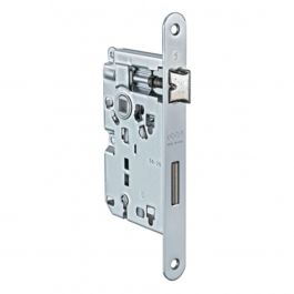 PATENT LOCK WHEELBASE 70MM ENTRY 45MM STEEL ROUND EDGE BRASS PLATED