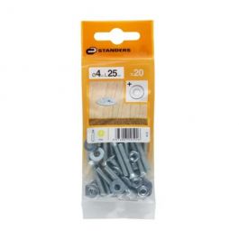 BOLT 4 X 25 MM COUNTERSUNK HEAD PH. NUT