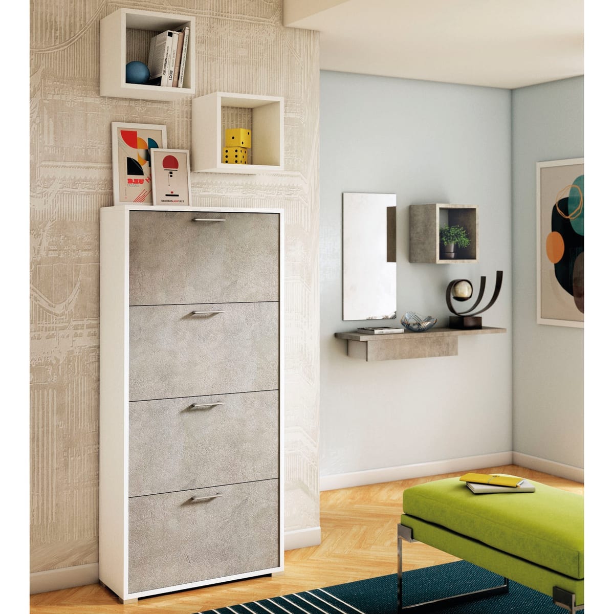 Bricocenter JIGSAW KIT 3 DOORS 28 WHITE CONCRETE DOORS