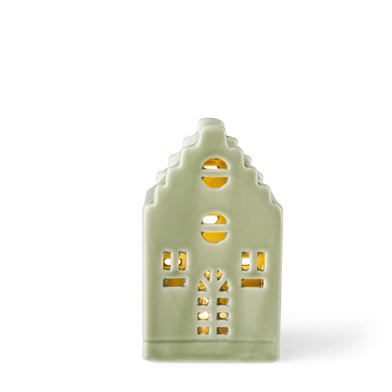 Casa CASITA Decoration with green LED lights, H 10 x W 5,5 x L 5,8 cm