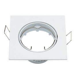 GHIERA PER FARETTO INCASSO CLANE QUADRATO BIANCO ORIENTABILE