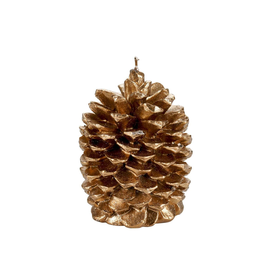 Casa CONE Golden candle H 9.5 cm - Ø 7 cm