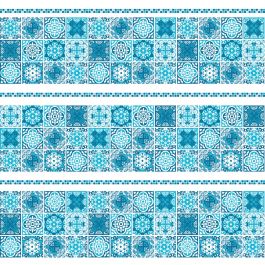 CEMENTINE VINYL SHOWER CURTAIN L 240, H 200 CM INDIGO VINYL