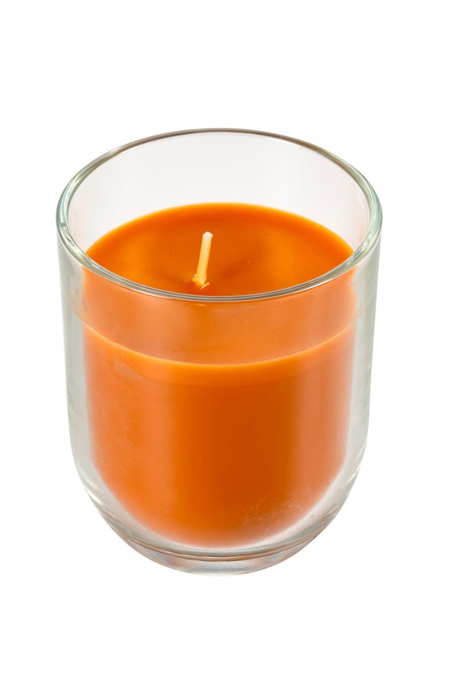 Casa FLAM Candle 3 colors grey, brown, orange, H 8 cm - Ø 7 cm