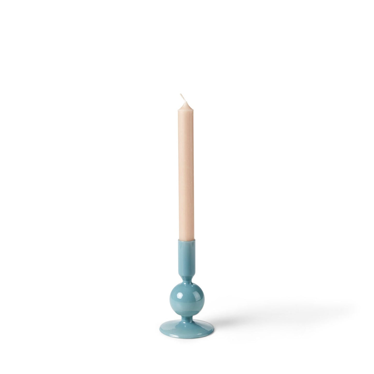 Casa ISA Blue Opal Candlestick, H 14 cm - Ø 8 cm