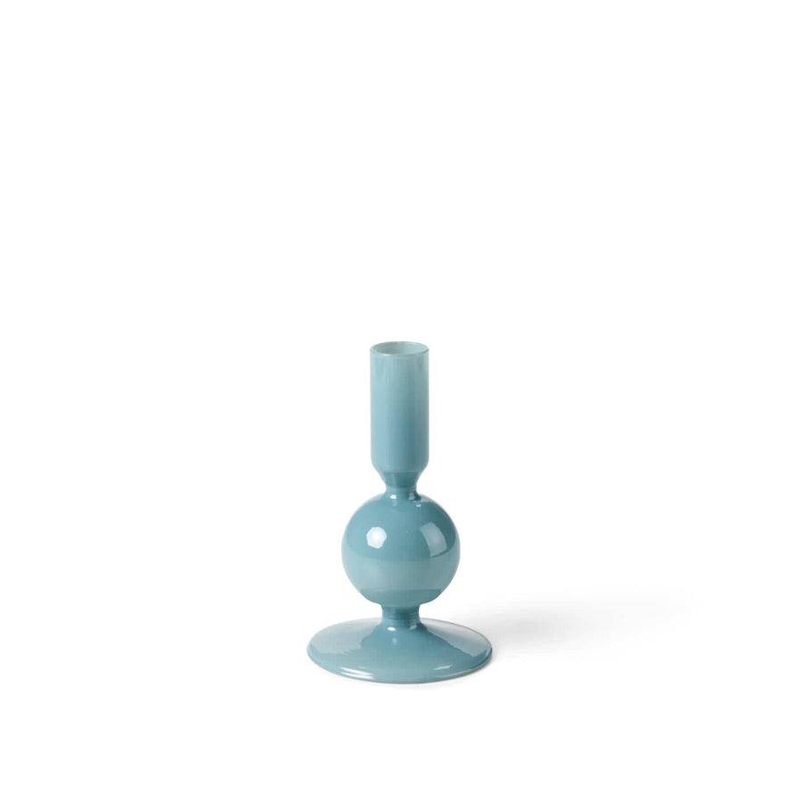 Casa ISA Blue Opal Candlestick, H 14 cm - Ø 8 cm