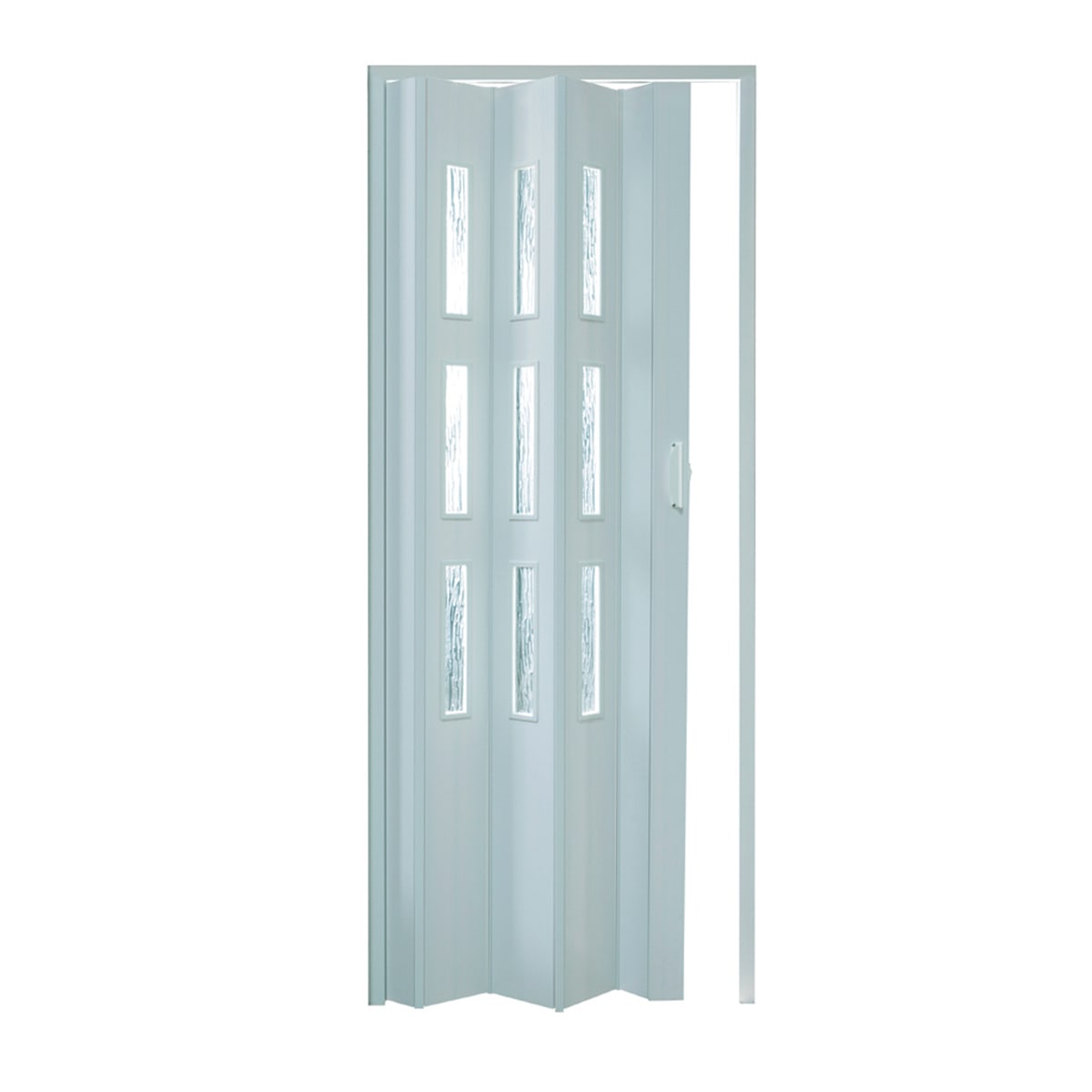 Basic folding door with nigara glass cm 83x214 colour white