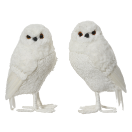 WHITE OWL H 15 CM