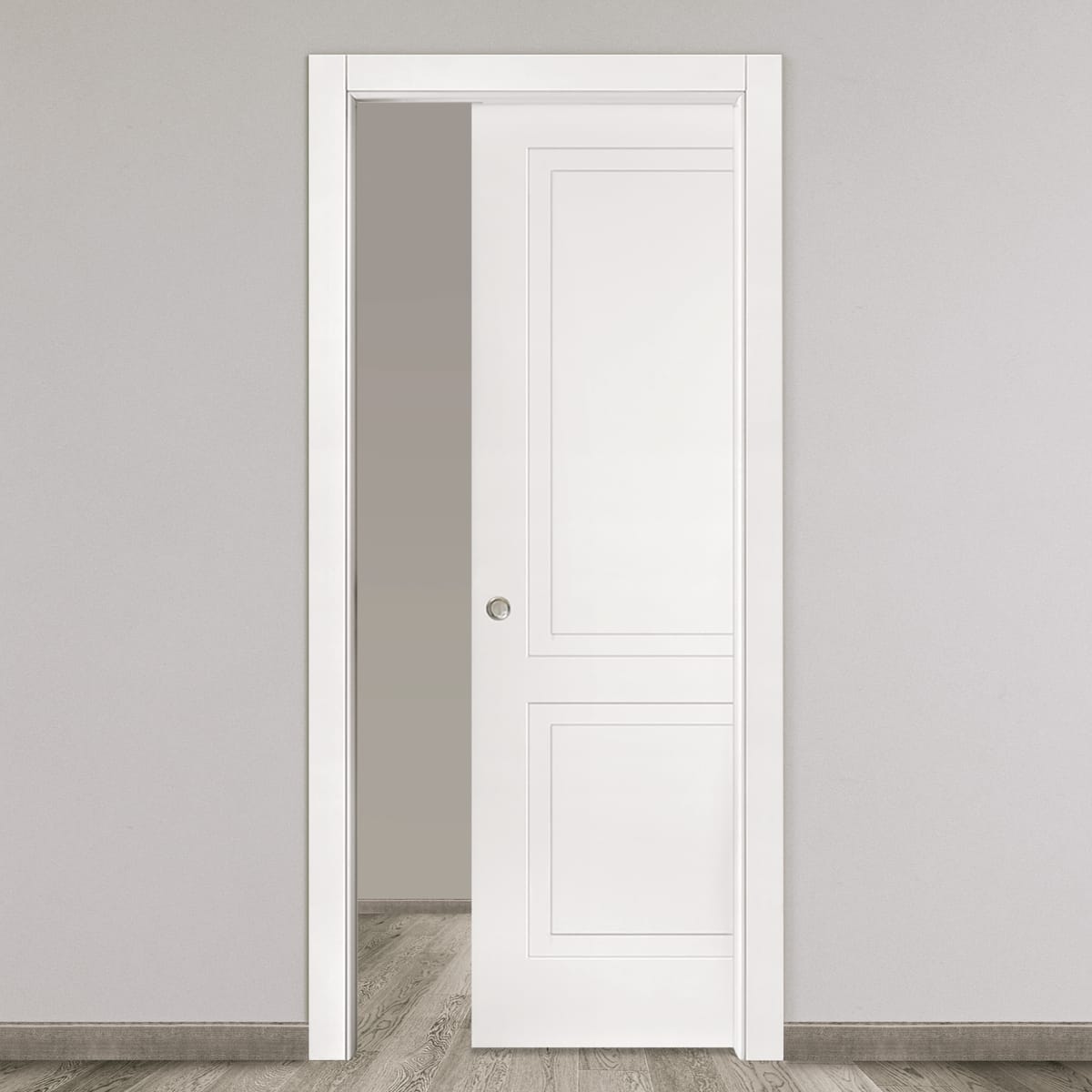 SEDNA SLIDING DOOR INSIDE WALL 210 X 60 WHITE LACQUERED