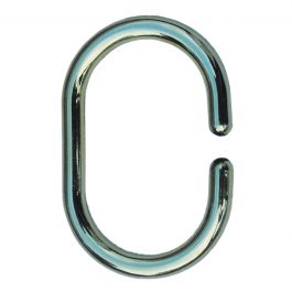 12 SHOWER CURTAIN RINGS CHROME