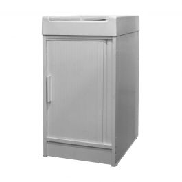 ICE WASHBASIN CABINET W 45 D 50 H 84 CM RESIN SHUTTER WHITE