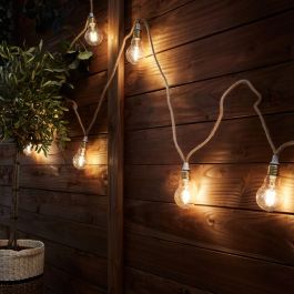 MINTA LIGHT GARLAND 5MT NATURAL ROPE LED 6W WARM LIGHT IP44 WITH REMOTE CONTROL
