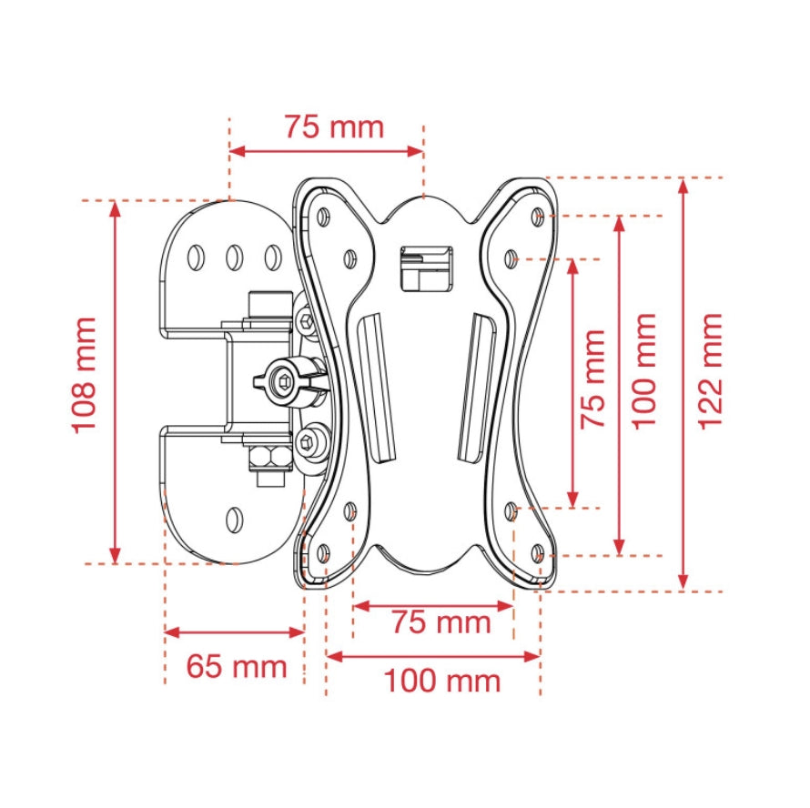WALL MOUNT SWIVEL TV SUPPORT FOR SHERMID