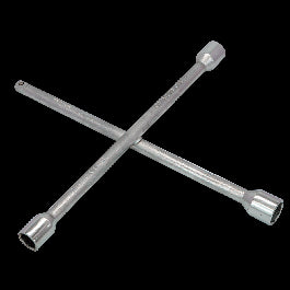 CRUCIFORM SPANNER FOR CAR WHEEL NUTS, STEEL, SIZES 17, 19, 21,22 MM