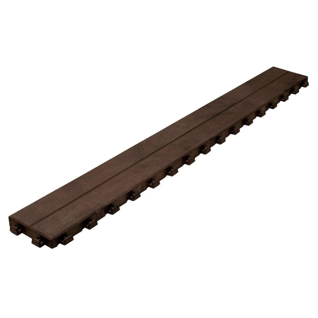 WOOD-EFFECT POLYPROPYLENE PLANK 15.7 X 118 X H2.5 CM BROWN