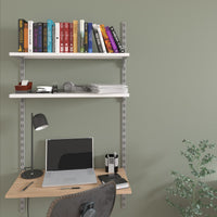 PACK 2 METAL SHELVES 80X30 CM WHITE SPACEO