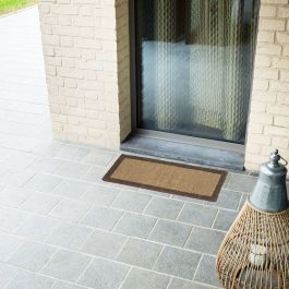 COCONUT DOORMAT BROWN BORDER 25X50CM