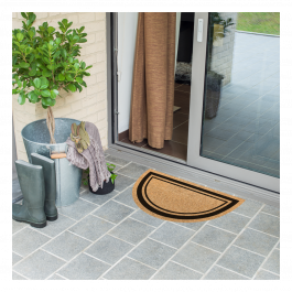 COCONUT EDGE BLACK CRESCENT DOORMAT 38X68
