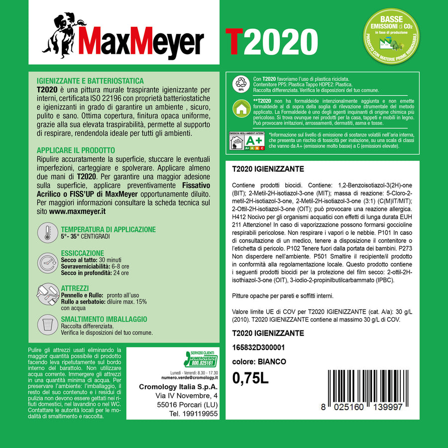 T2020 BMB 750ml breathable, sanitising white paint