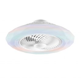 CEILING LIGHT WITH FAN SKYRON ACRYLIC WHITE D60 LED 40W CCT RGB SMART