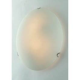 WHITE GLASS PORTHOLE CEILING LIGHT D30 2XE27=60W