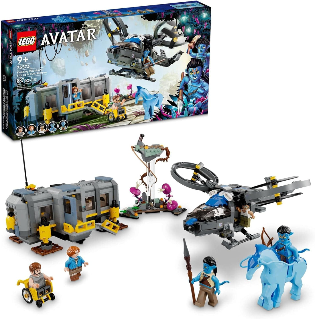 LEGO Avatar Floating Mountains Site 26 & RDA Samson Building Set - Helicopter Toy Featuring 5 Minifigures and Direhorse Animal Figure, Movie Inspired Set - best price from Maltashopper.com 75573