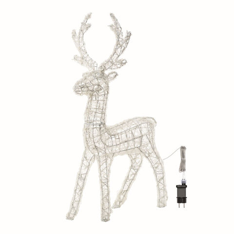 3D reindeer, height 95 cm, acrylic, 200 LEDs (warm white, natural white and cool white), 5 mm diameter