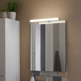 MIRROR WALL LIGHT SOLAR ALUMINIUM SILVER 50 CM LED 7W NATURAL LIGHT IP44