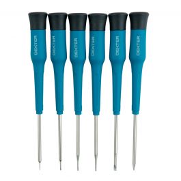 DEXTER PRECISION MINI SCREWDRIVER SET, 6 IMPRINTS