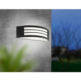 LEIROS ALUMINIUM WALL LIGHT BLACK 31X10 CM E27=40W IP44