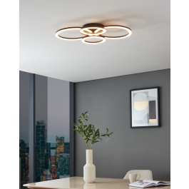 PARRAPOS METAL CEILING LAMP BLACK 61,4X45 LED41W CCT SMART
