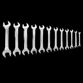DEXTER SPANNER SET 12 ASSORTED SIZES IN CHROME VANADIUM