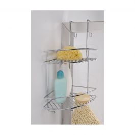 CORNER SHOWER ACCESSORY SPIDER MEDIUM CHROME STEEL WALL COUPLING