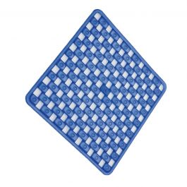 NON-SLIP SHOWER MAT W 50 D 50 CM LIGHT BLUE TRANSPARENT VINYL
